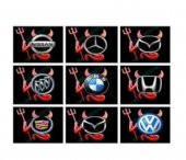 ŞEYTAN DEVİL OTO LOGO STICKER Kırmızı Renk - 2