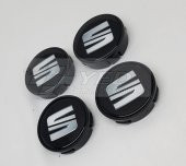 Jant Göbeği Seat 58/55 55mm Yuva 4lü Set Siyah Plasto Damla YM - 1