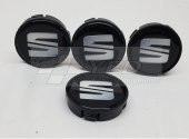 Jant Göbeği Seat 58/55 55mm Yuva 4lü Set Siyah Plasto Damla YM - 2