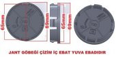 Jant Göbeği ALFA ROMEO 69/65 65mm YUVA 4LÜ SET SİYAH - 3