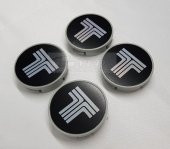 jant göbeği tofaş 58/55 55mm yuva 4lü set T logolu Siyah - 1