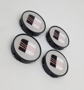 Jant Göbeği Seat 58/55 55mm Yuva 4lü Set Spor Tip Silver Siyah - 1