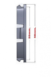 jant göbeği tofaş 58/55 55mm yuva 4lü set T logolu Siyah - 2