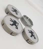 Jant Göbeği Peugeot 65/60 60mm Yuva 4lü set Silver Plasto damla - 1