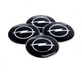 Jant Göbeği Arma Opel UYUMLU Plasto Damla 60mm. 4lü Set SİYAH - 1