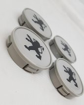 Jant Göbeği Peugeot 65/60 60mm Yuva 4lü set Silver Plasto damla - 2