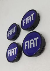 Jant Göbeği FİAT 58/55 55mm yuva 4 lü set mavi Plasto Damla - 1