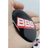 Jant Göbeği Arma BBS Plasto Damla 63mm. 4lü Set kırmızı Siyah - 1