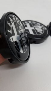 Jant Göbeği ALFA ROMEO 4lü Set Plasto SİYAH EBAT SEÇENEKLERİYLE - 2