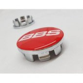 BBS Kırmızı ful Kromaj Jant Göbeği 50mm dış çap 43mm Yuva 4lü Set - 3