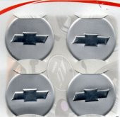 Jant Göbeği Arma Chevrolet Alüminyum 60mm. 4lü Set Silver - 1