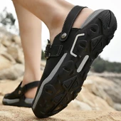 Erkek Yazlık Deri Sandalet (Haki Yeşili) thumbnail 6