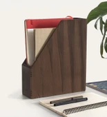 Woodsaka Reka Dosyalık & Dergilik - Ceviz - 21.6cm x 8.5cm x 26cm - 1