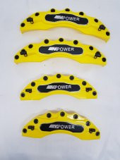 Kaliper Kapağı Bmw M Power UYUMLU Sarı Renk 4lü Set Siyah logo - 1