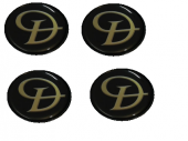 Jant Göbeği Arma Daimler Plasto Damla 54mm. 4lü Set SİYAH - 1