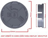 Jant Göbeğİ RENAULT 55/52 52mm YUVA 4LÜ SET SARI PLASTO DAMLA - 2