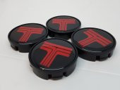 Jant Göbeği Tofaş 75/72 72mm yuva 4lü Set Kırmızı Plasto Damla - 1