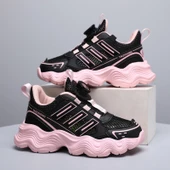 Unisex Çocuk Spor Ayakkabı (Siyah - Beyaz-2) - 2