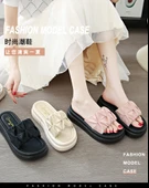 Kadın Platform Topuklu Terlik Sandalet (Siyah) thumbnail 10