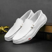 Erkek Yazlık Loafer Ayakkabı (Beyaz) - 1
