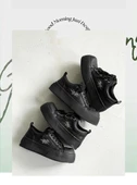 Unisex Kalın Taban Spor Ayakkabı (Siyah-1) - 7
