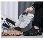 Erkek Nefes Alabilir Fileli Spor Ayakkabı (Haki) thumbnail 8