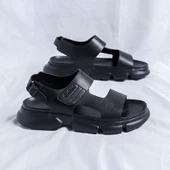 Erkek Yazlık Plaj Sandalet (Siyah) thumbnail 5