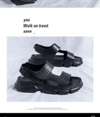 Erkek Yazlık Plaj Sandalet (Siyah) thumbnail 7