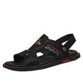 Erkek Deri Sandalet (Siyah) thumbnail 5