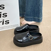 Kadın Mary Jane Loafer Ayakkabı (Bej) - 6