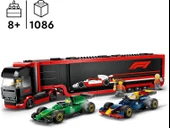 Lego City Rb20 Ve Amr24 F1 Arabalı F1 Kamyonu 60445-8 Yaş Ve Üzeri Çocuklar Için Yarış Arabalı Yarat thumbnail 2