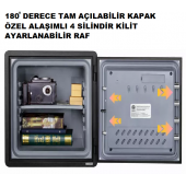 İnsafe ISSWFC1818 Yangın Sertifikalı ve Suya Dayanıklı Büyük Boy Para Kasası - Çelik Para Kasası - 3