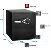 İnsafe ISSWFC1818 Yangın Sertifikalı ve Suya Dayanıklı Büyük Boy Para Kasası - Çelik Para Kasası - 7