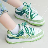 Unisex Retro Kaykay Ayakkabısı (Avokado Yeşili) - 4