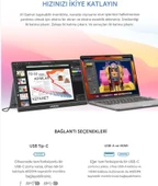 Arzopa A1 Gamut 15.6" Full HD 60Hz IPS Ultra İnce Taşınabilir Monitör - 4