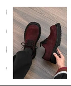 Erkek Derby Ayakkabı - Retro İş Ayakkabısı - Kalın Tabanlı (Kahverengi-7) thumbnail 10