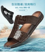 Erkek Deri Plaj Sandalet (Sandalet Siyah-6) thumbnail 8