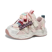 Unisex Çocuk Fileli EVA Taban Spor Ayakkabı (Pembe-1) - 7