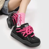 Unisex Retro Spor Ayakkabı (Siyah - Pembe) - 6