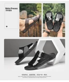 Erkek Deri Plaj Sandalet (Sandalet Siyah-6) thumbnail 10