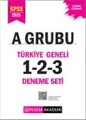 Pegem 2025 KPSS A Grubu Türkiye Geneli 3 Deneme Çözümlü (1-2-3) Pegem Akademi Yayınları - 1