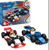 Lego City F1 Williams Racing Ve Haas F1 Yarış Arabaları 60464-4 Yaş Ve Üzeri Çocuklar Için 2 F1 Pilo thumbnail 1