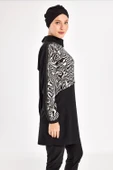 Adasea Kadın Zebri Uzun Kollu Tam Kapalı Tesettür Mayo 1224 - 6