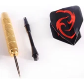 Delta 24 Gr. Dart Oku (3’lü Set) - Çelik Uç + Pirinç Gövde + Renkli Kanat - Dart Oku Seti - 3