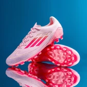 Çocuk Futbol Ayakkabısı - Halı Saha ve Kısa Çim Zemin için (Pembe) thumbnail 7