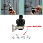 1 Adet Kelepçeli Musluk Adaptörü Musluk Başlığı  Musluk Konektörü Musluk Ucu - 2