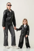 Anne ve Kız Çocuk Kombin Deri Ceket ( Kombin İçin Sepete 2 Adet Ekleyiniz ) - 3