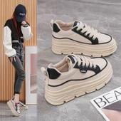 Kadın Günlük Kalın Taban Ayakkabı (Siyah-2) thumbnail 7