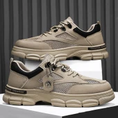 Erkek Fileli Hızlı Kuruyan Spor Ayakkabı (Sarı) thumbnail 4