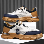 Erkek Fileli Hızlı Kuruyan Spor Ayakkabı (Sarı) thumbnail 1